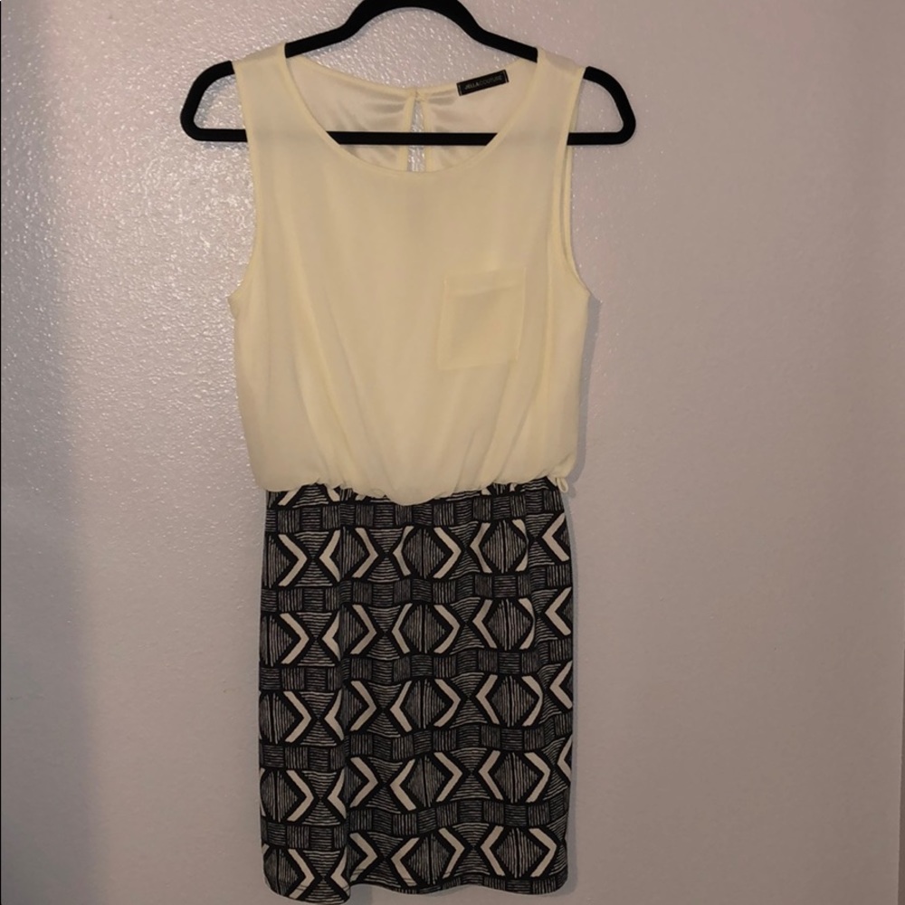 Black & white dress.